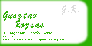 gusztav rozsas business card